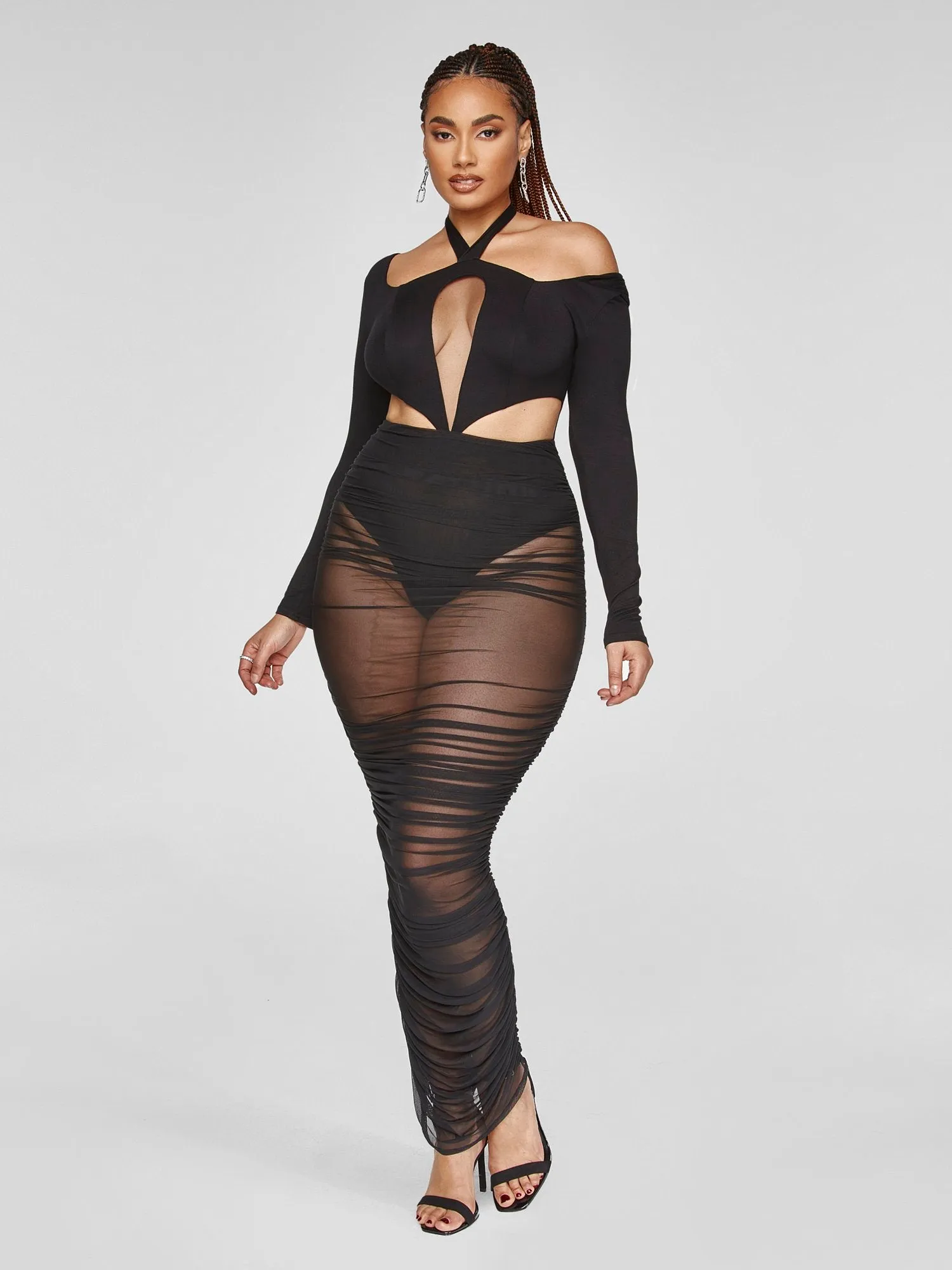 FTF Black Label - Tyra Mesh Maxi Dress