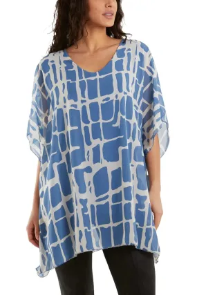 Geometric Print Double Layer Tunic