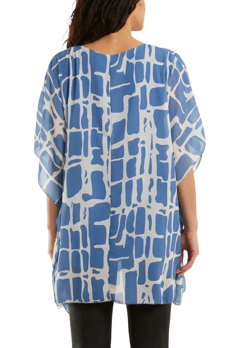 Geometric Print Double Layer Tunic