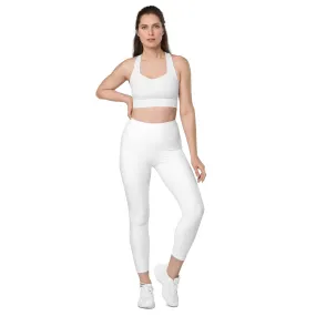 GG - Women's Leggings with pockets - White