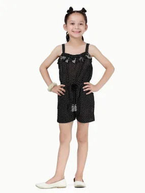 Girl's Black Jumpsuit - EGTJSW22-018