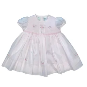 Girls Pink Smocked Dress