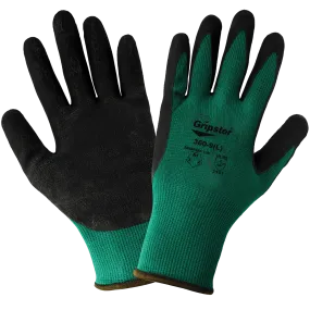 Global Glove Gripster Black Foam Rubber Coated Multi-Purpose Gloves - Black and Green