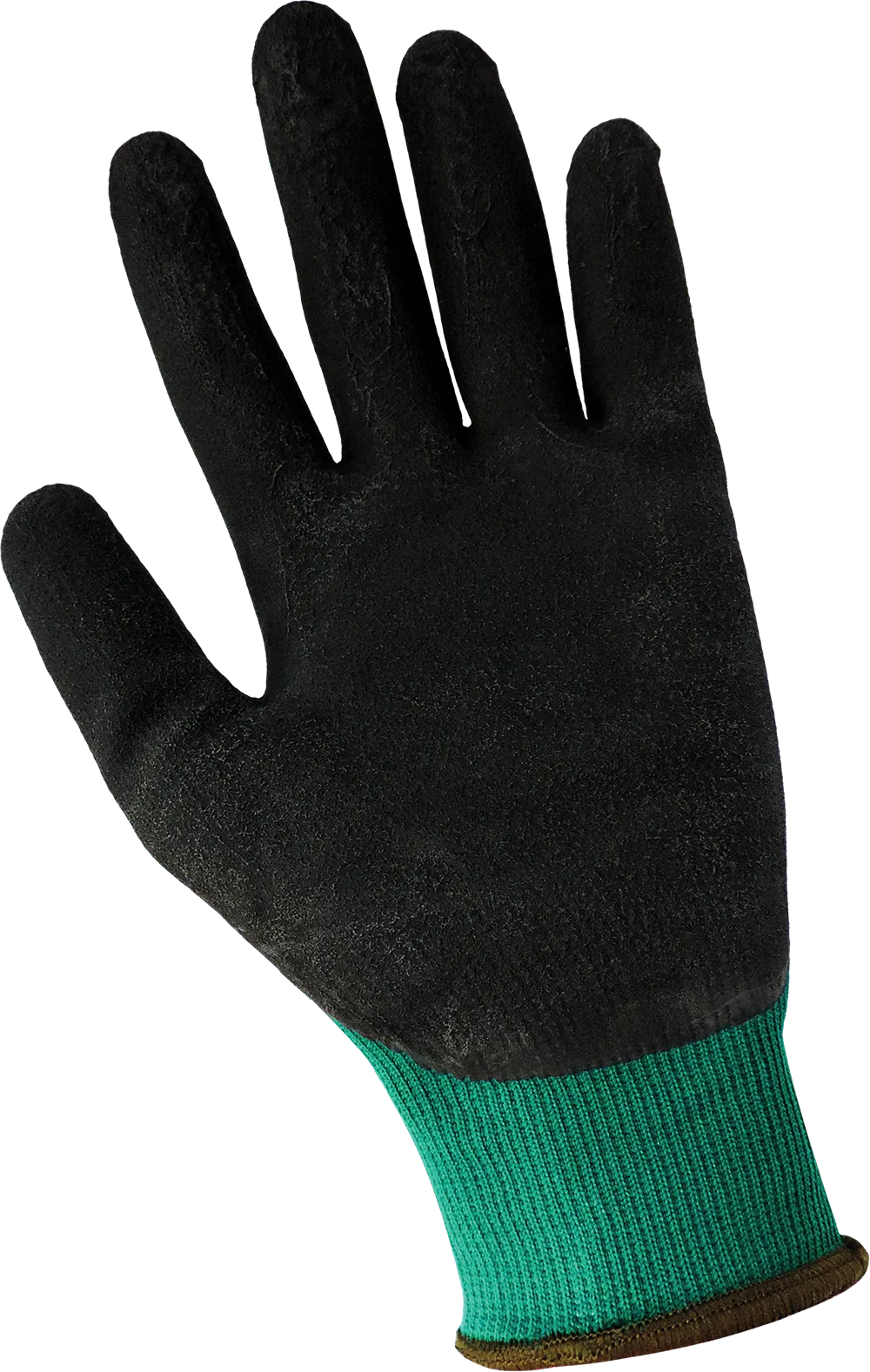 Global Glove Gripster Black Foam Rubber Coated Multi-Purpose Gloves - Black and Green