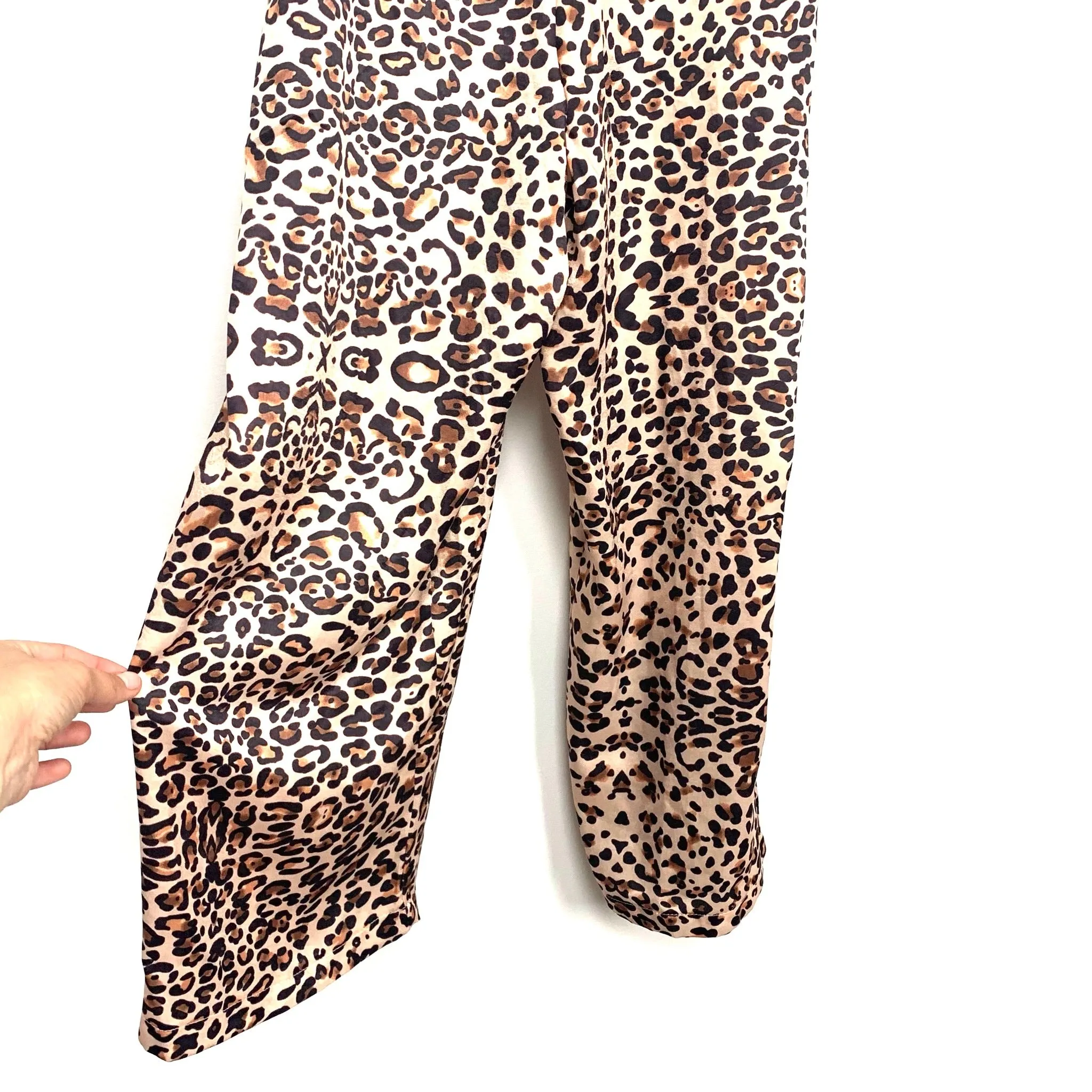 Goodnight Macaroon Animal Print Satin Like Jumpsuit- Size M