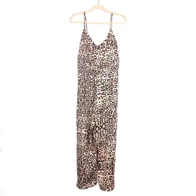 Goodnight Macaroon Animal Print Satin Like Jumpsuit- Size M