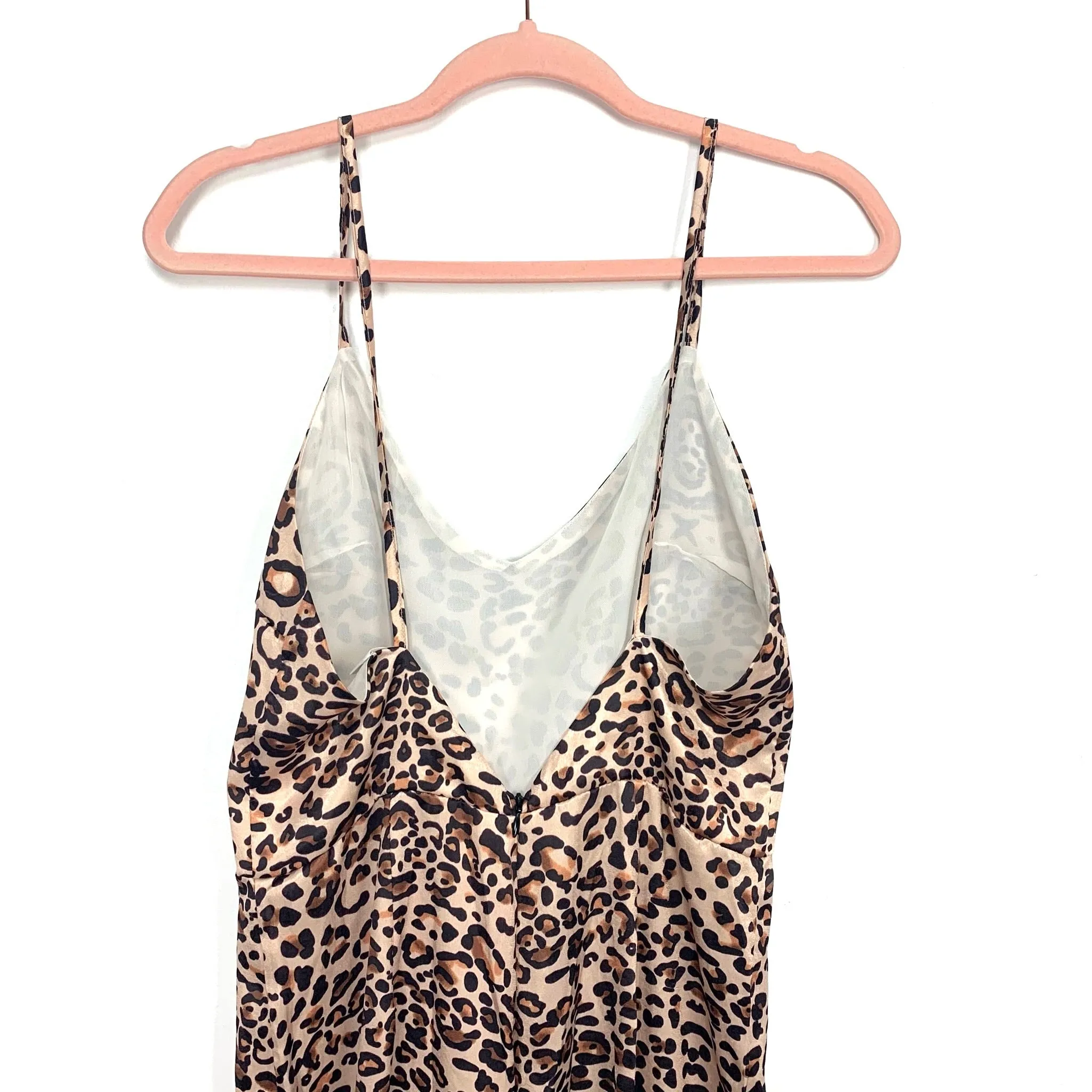 Goodnight Macaroon Animal Print Satin Like Jumpsuit- Size M