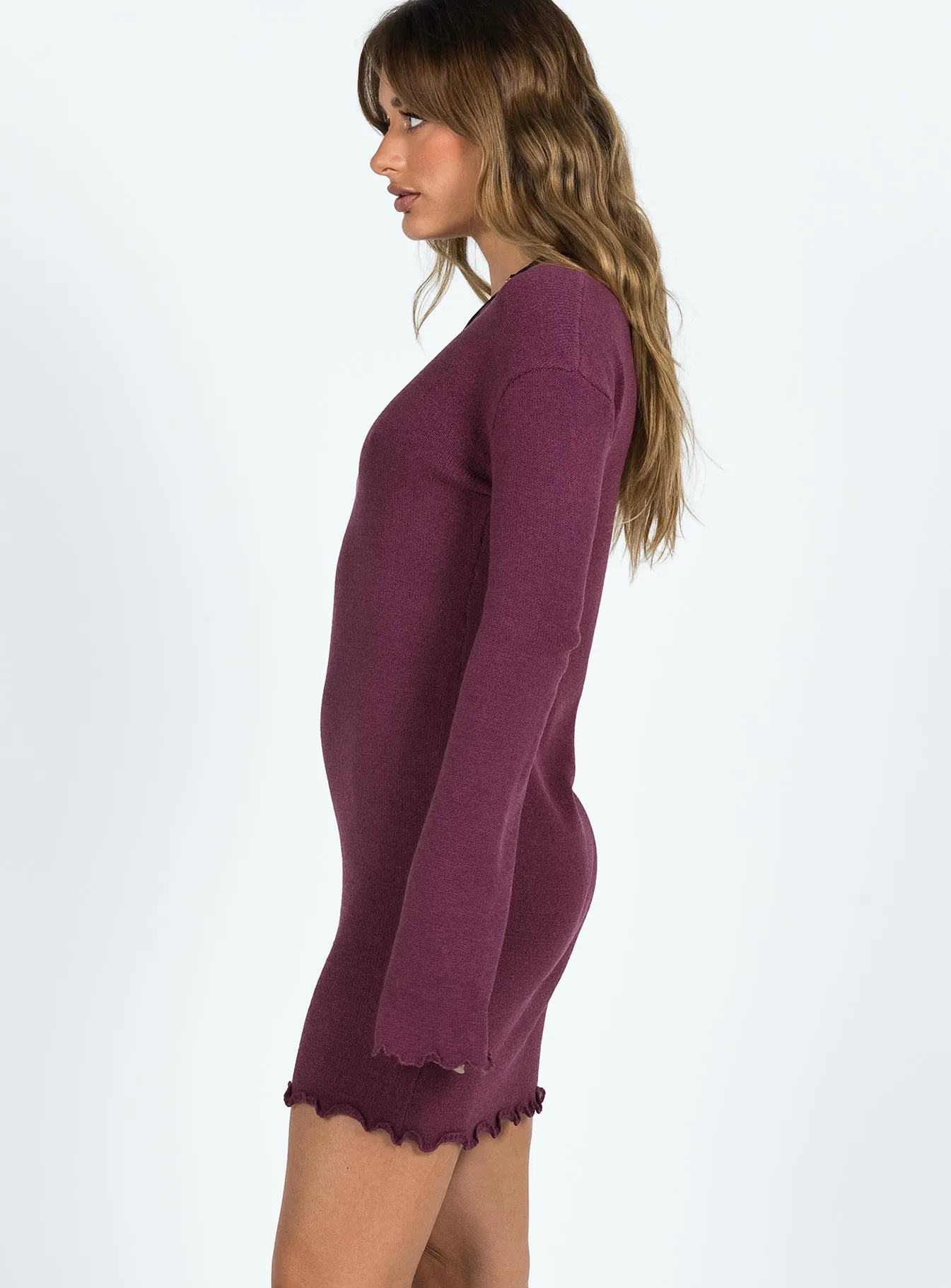 Granger Knit Mini Dress Mauve