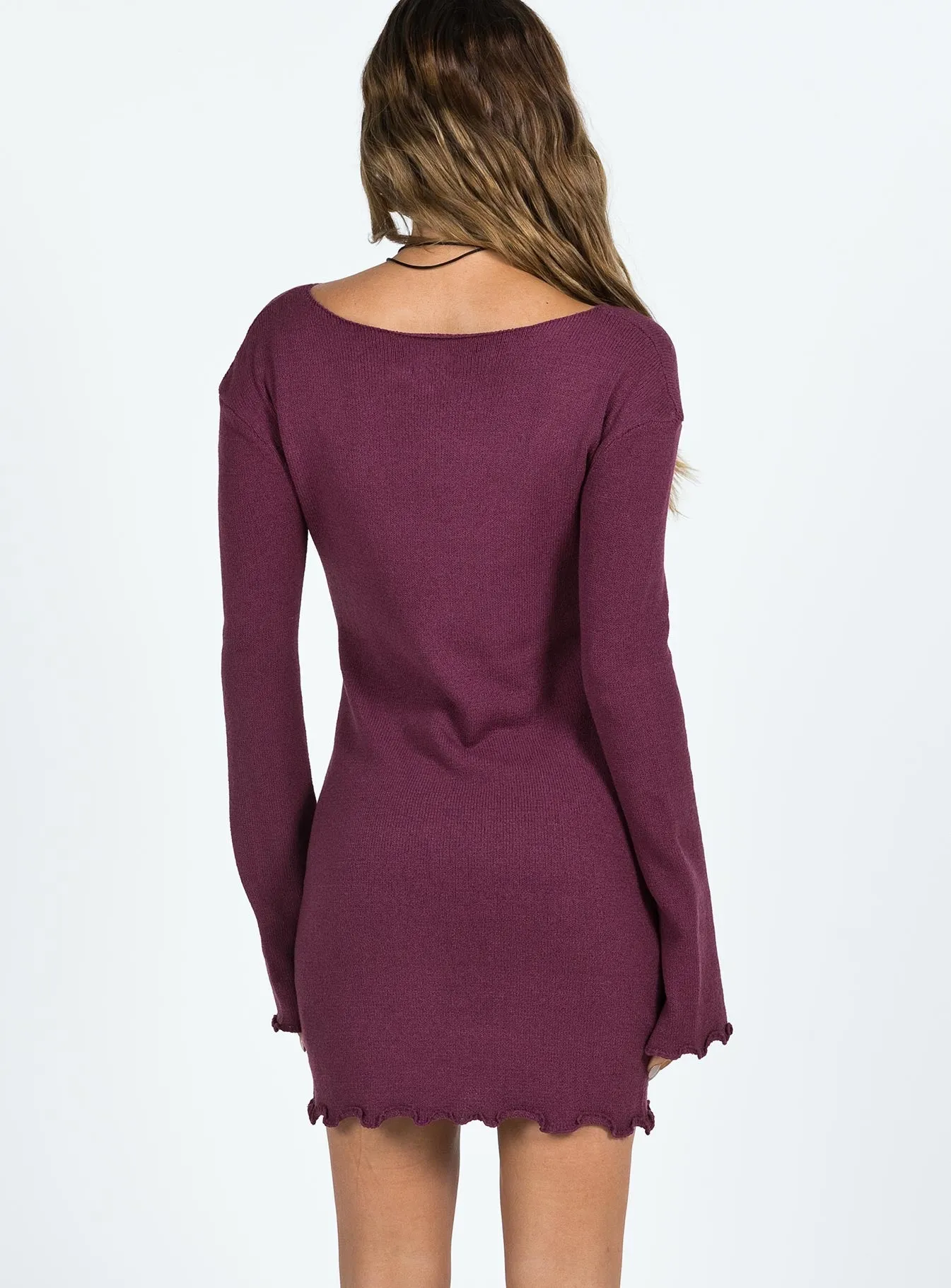 Granger Knit Mini Dress Mauve