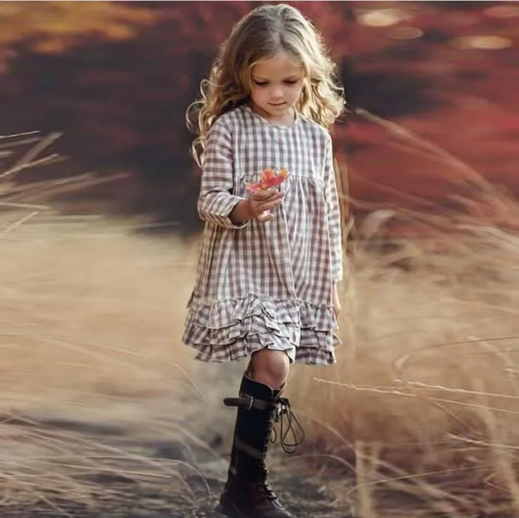 Grey Plaid Dress