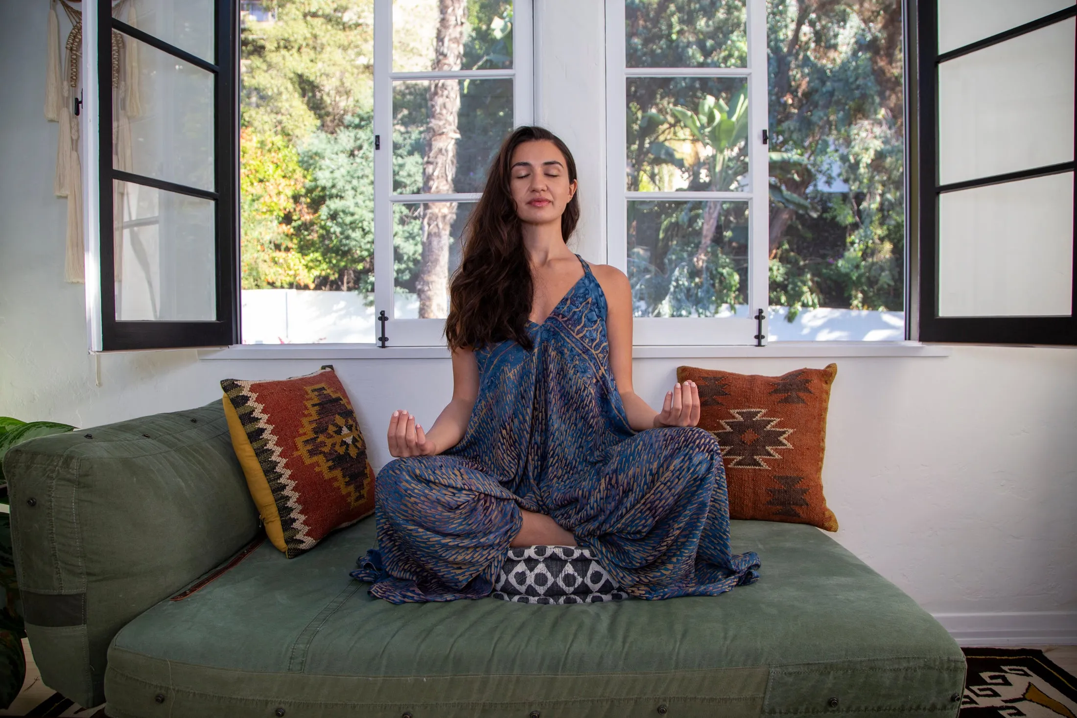 Gypsy Jumpsuit in Montauk Batik Denim Raindrop