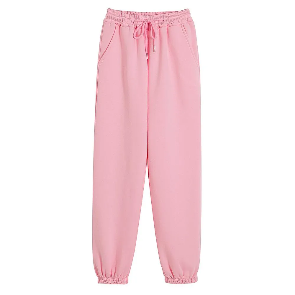 High Waisted Lounge Cotton Sweatpants