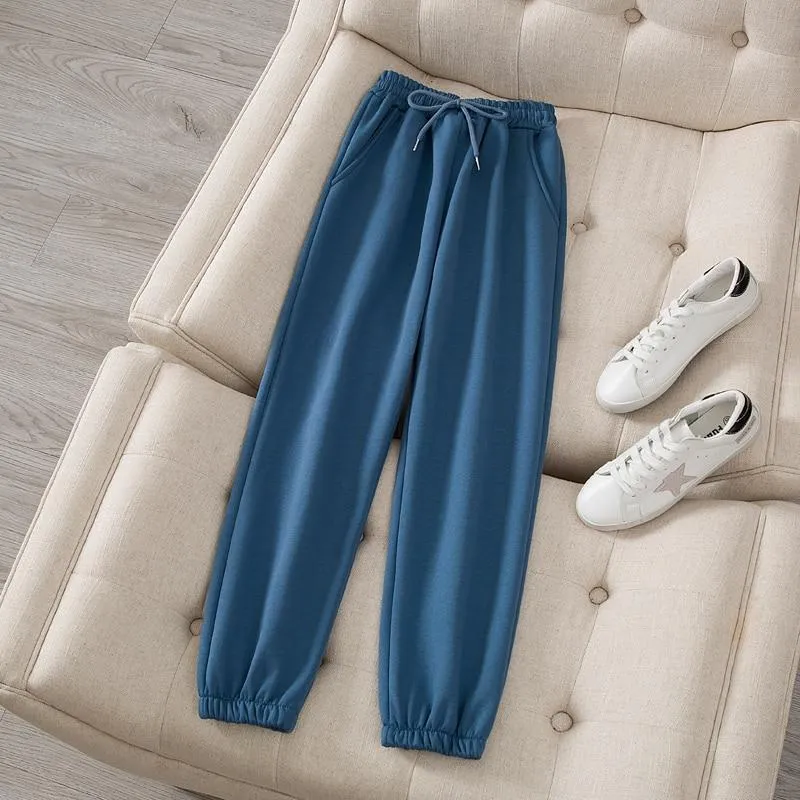 High Waisted Lounge Cotton Sweatpants