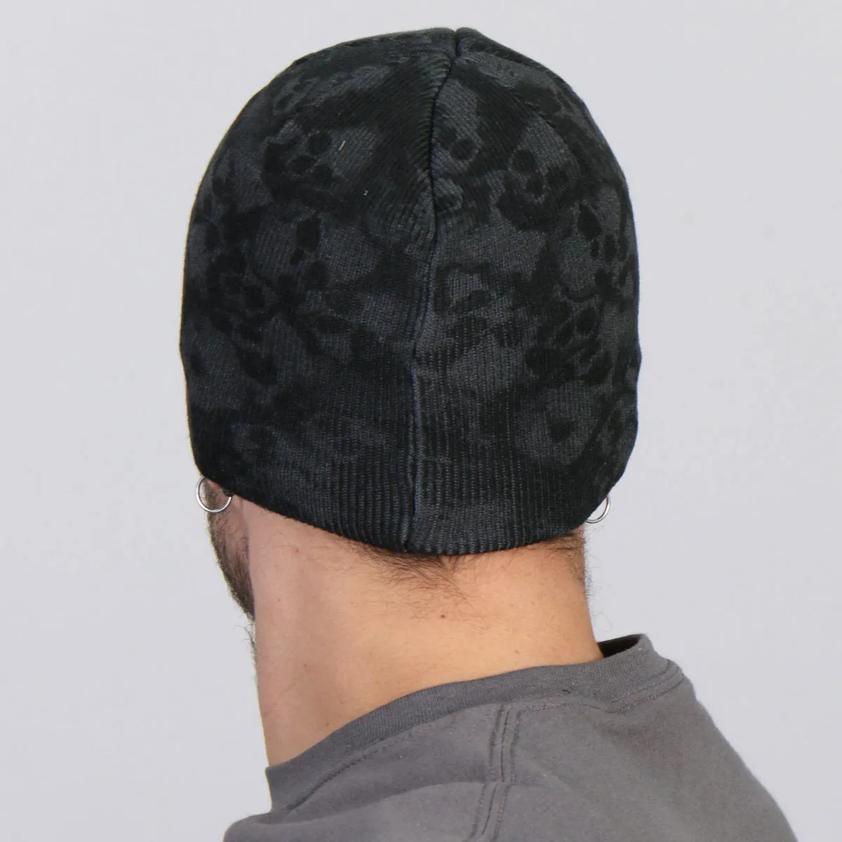 Hot Leathers KHB1036 Ancient Skulls Knit Cap