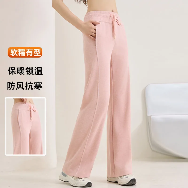 INSTOCK - 2024 autumn and winter new thick wide-leg pants