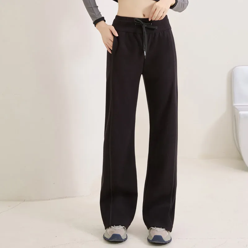 INSTOCK - 2024 autumn and winter new thick wide-leg pants