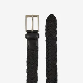 Italian Woven Cotton Wax Belt Black