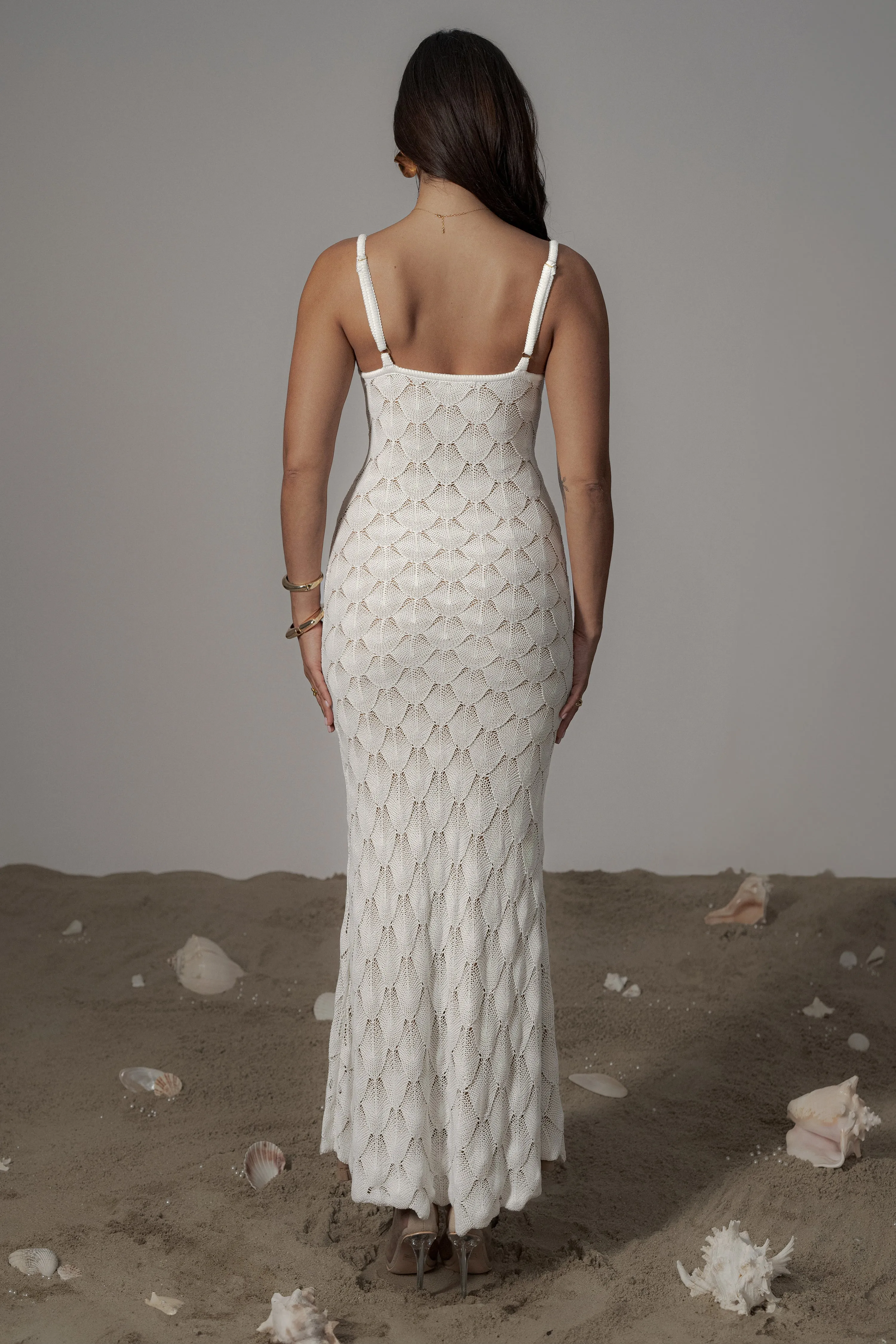 Ivory Gabriela Knit Maxi Dress