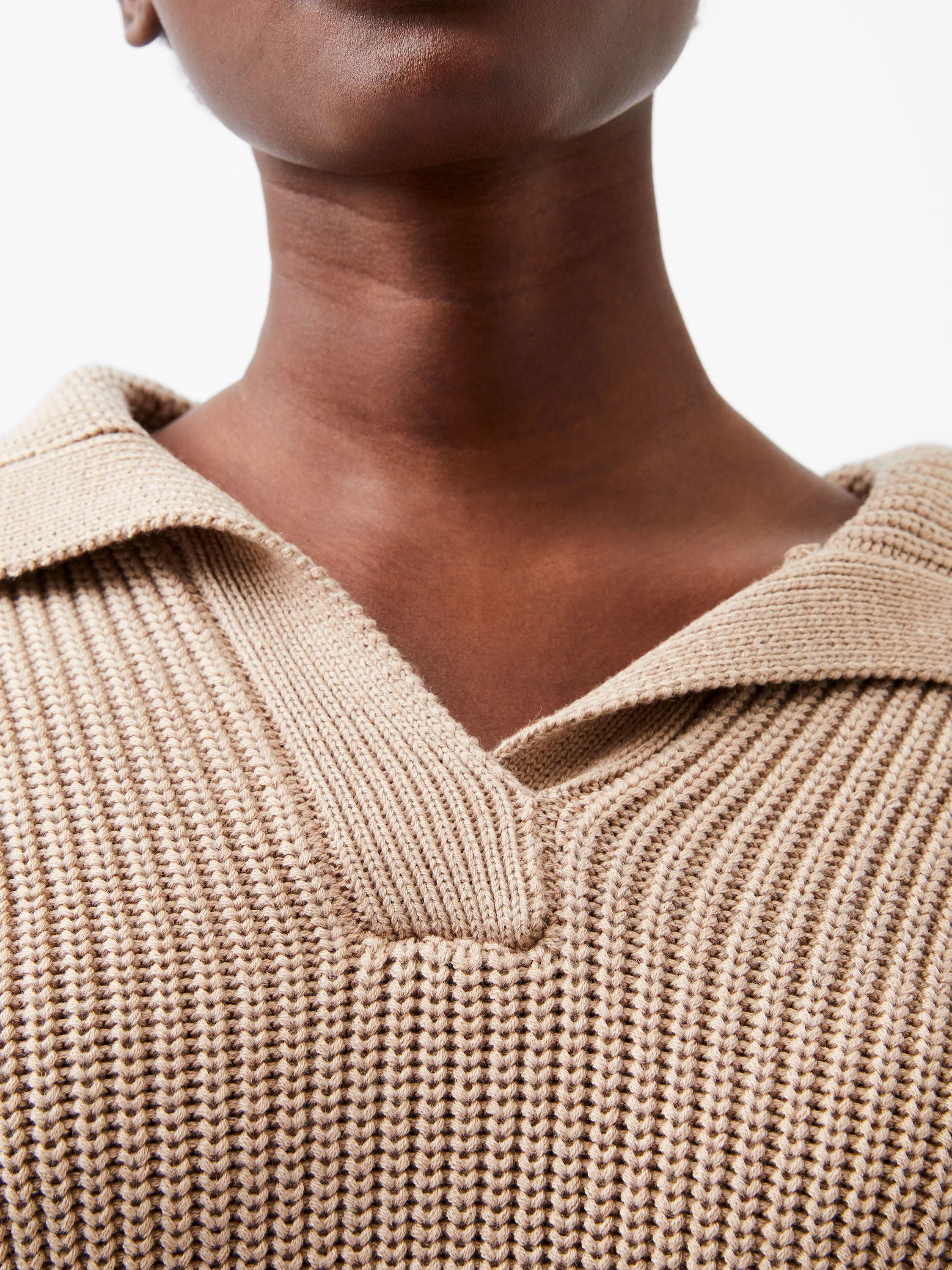 Joss Knit Collared Sweater