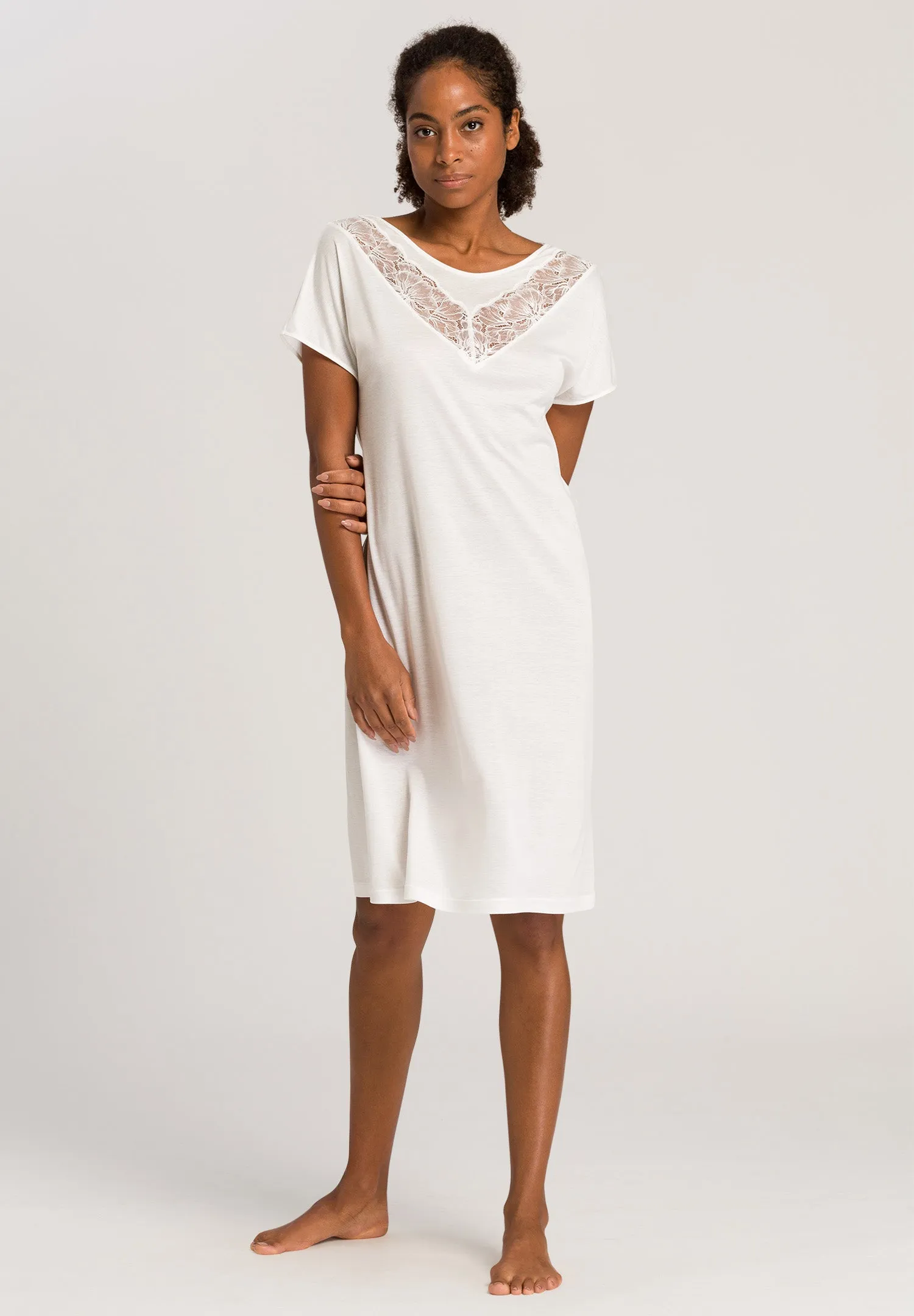 Juna Soft Lace Trim Nightgown | Off White 77972-102