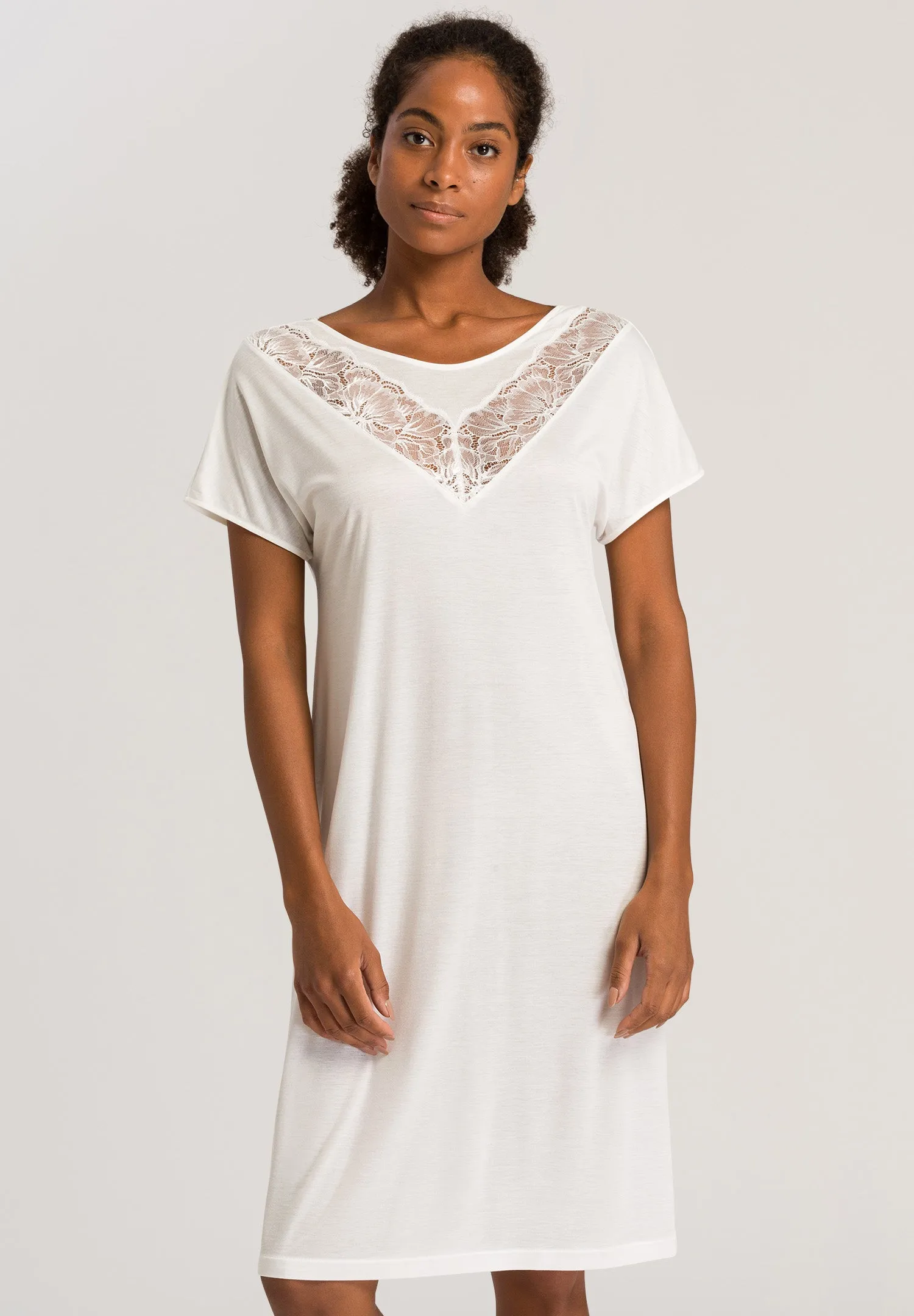 Juna Soft Lace Trim Nightgown | Off White 77972-102