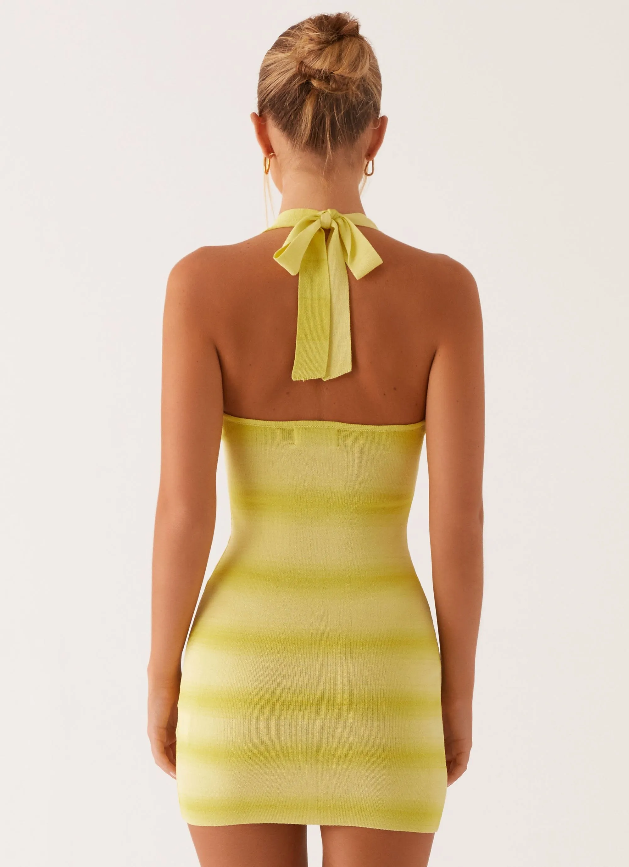 Kallie Knit Mini Dress - Yellow