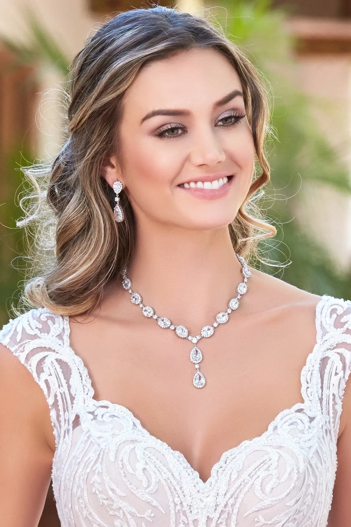 Keirsten Cubic Zirconia Necklace and Earring Set