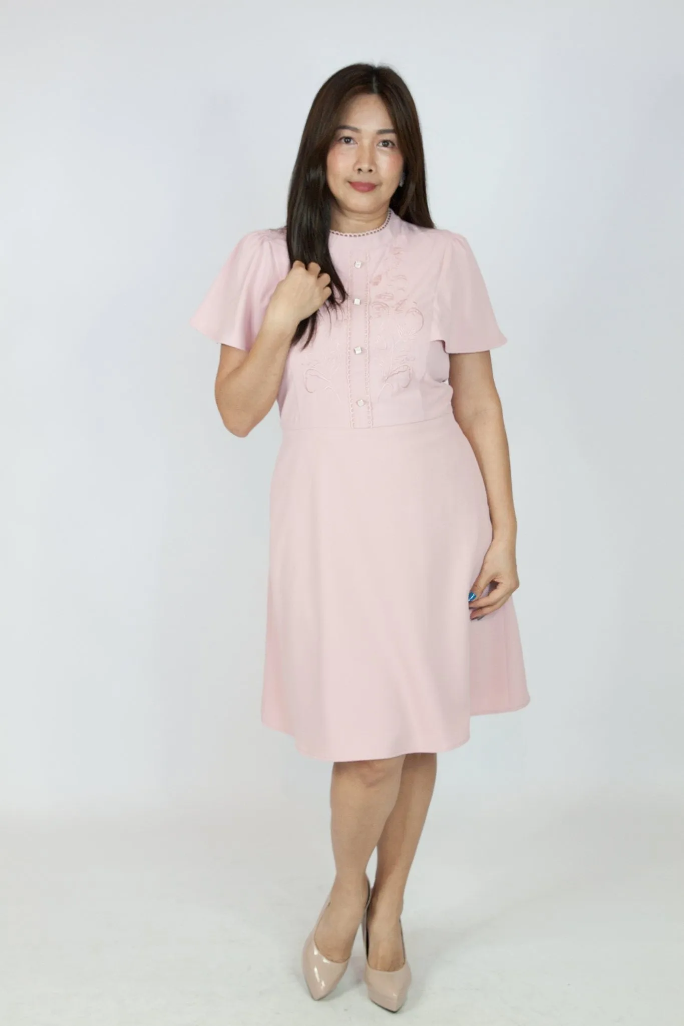 Korean Puff Sleeve Dress