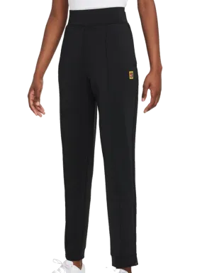 Ladies NikeCourt Dri-Fit Heritage Knit Pant (Black)