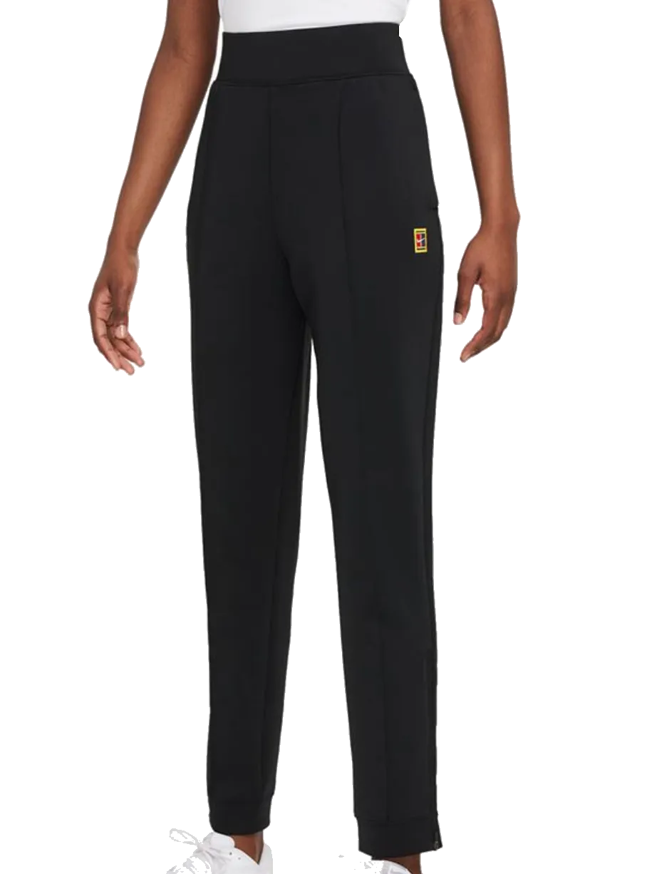 Ladies NikeCourt Dri-Fit Heritage Knit Pant (Black)