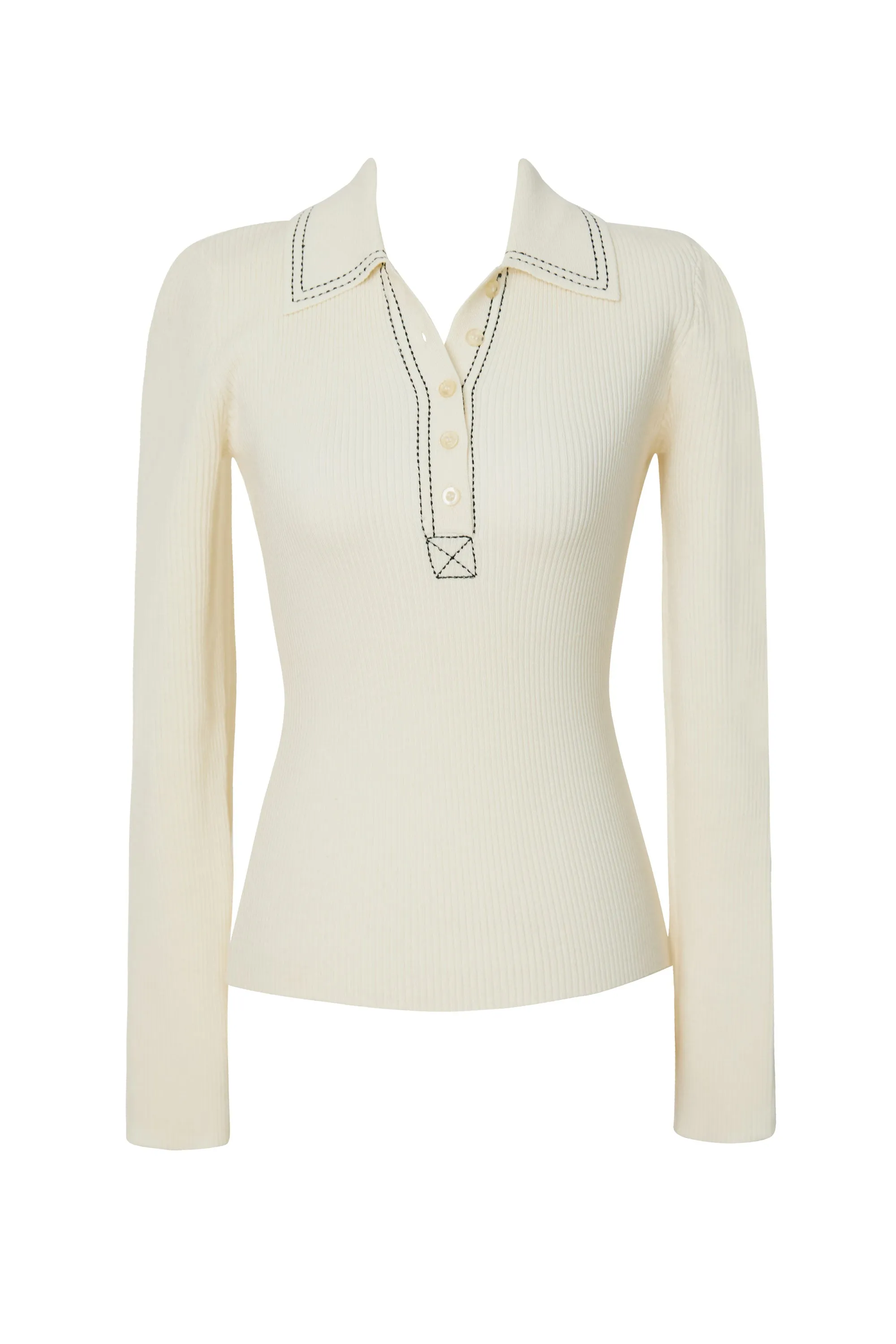 Leighton Cream Long Sleeve Top