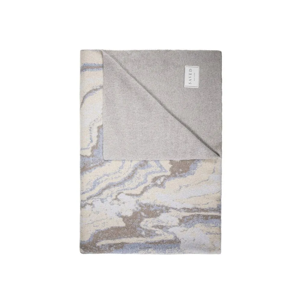 Marble Sepia Cashmere Throw