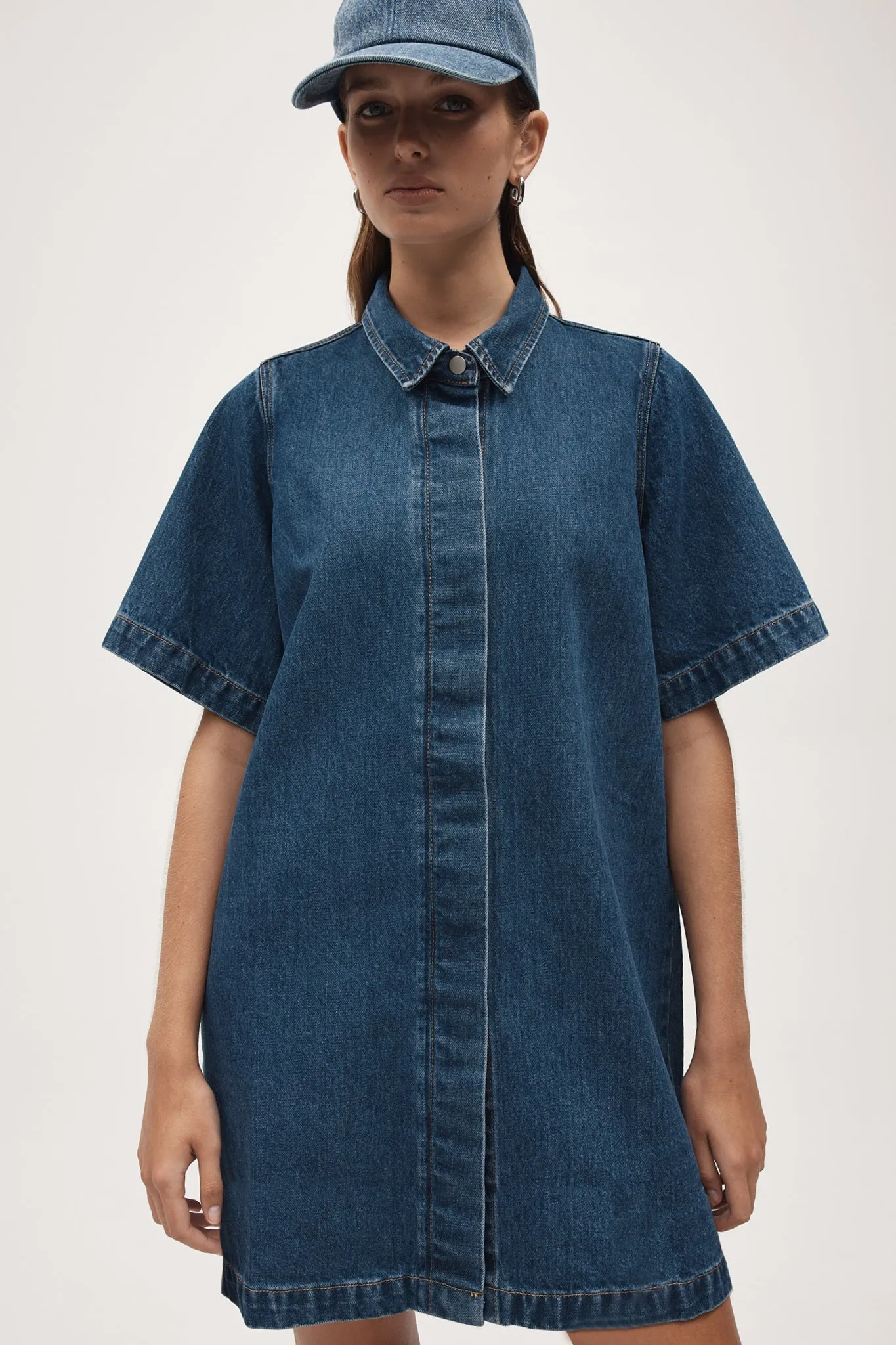 Marle Darla Dress - Organic Cotton Denim - Heritage Blue