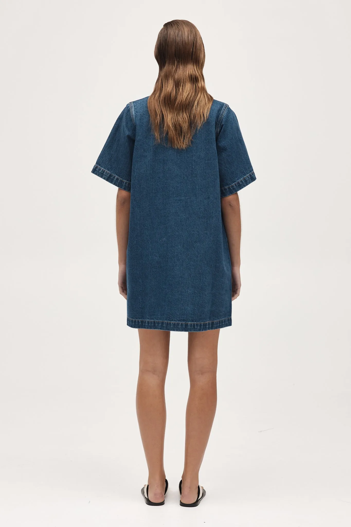 Marle Darla Dress - Organic Cotton Denim - Heritage Blue