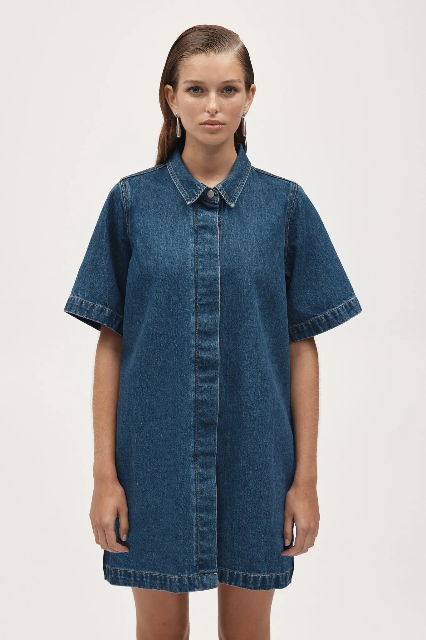 Marle Darla Dress - Organic Cotton Denim - Heritage Blue