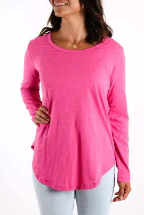 Megan Long Sleeve Top Fuchsia