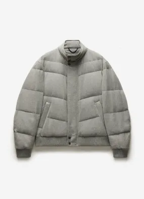 Melton Puffer Down Jacket Grey Marle