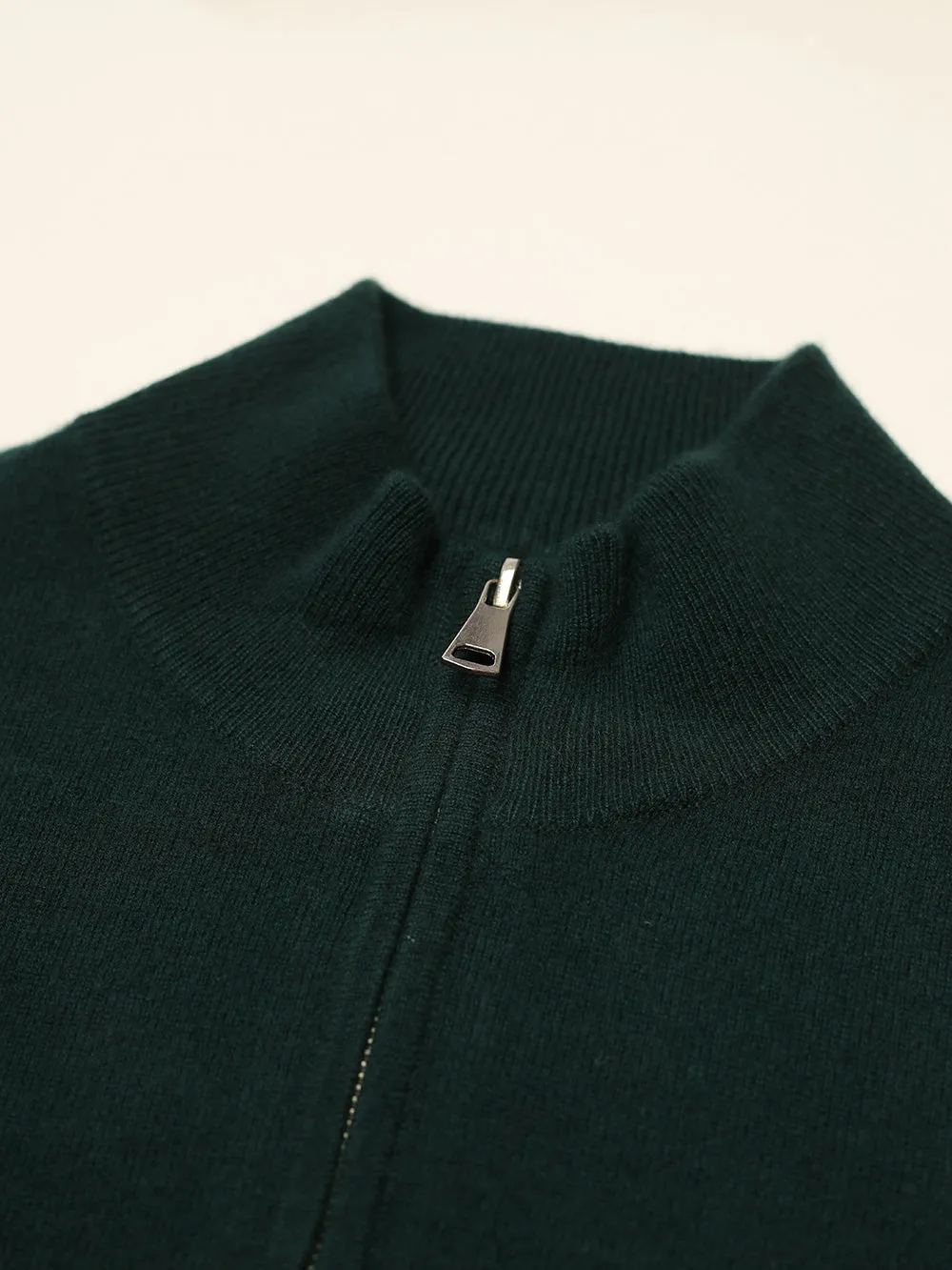 Men's 100% Mongolian Cashmere  Zip Sweater