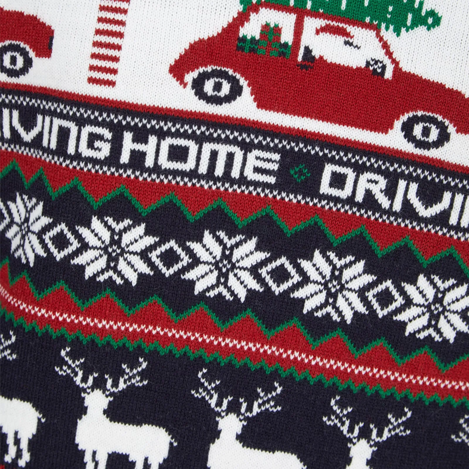 Mens Driving Home Fair Isle Style Christmas Jumper