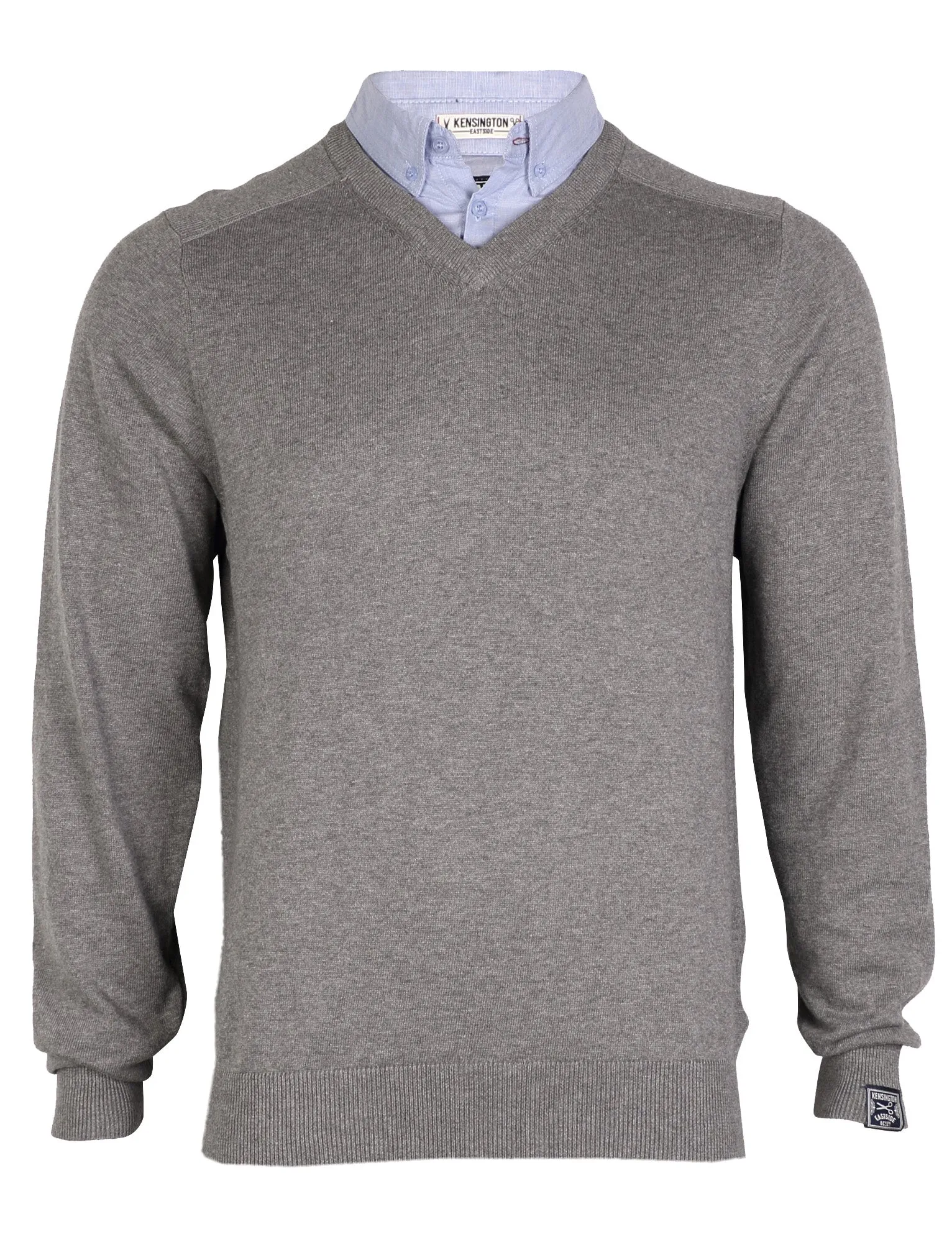 Mens Kensington Dockside Lloyd Cotton Jumper in grey