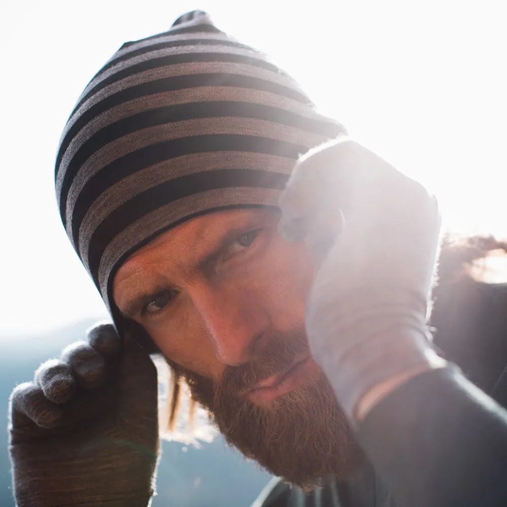 Merino 230 Beanie (Charcoal/Black)