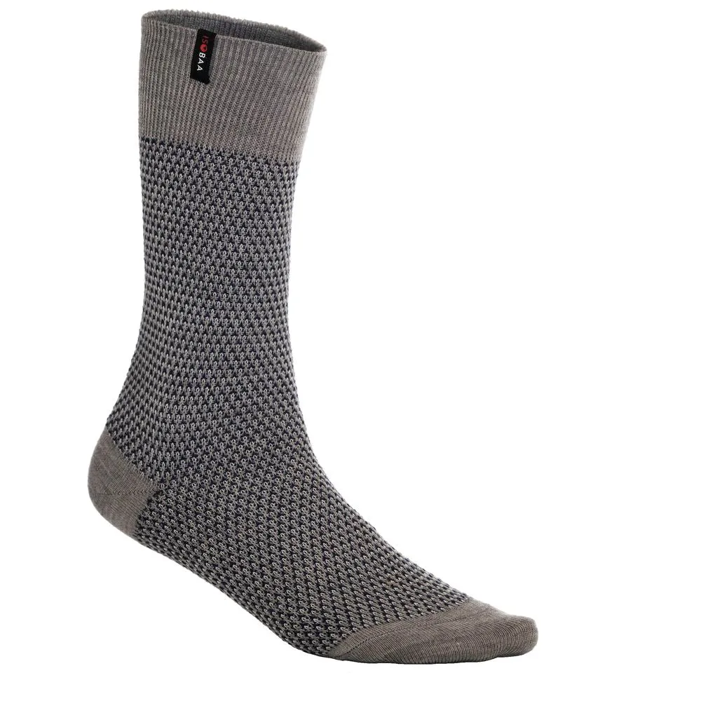 Merino Blend Moss Stitch Socks (3 Pack - Wine/Charcoal/Petrol)