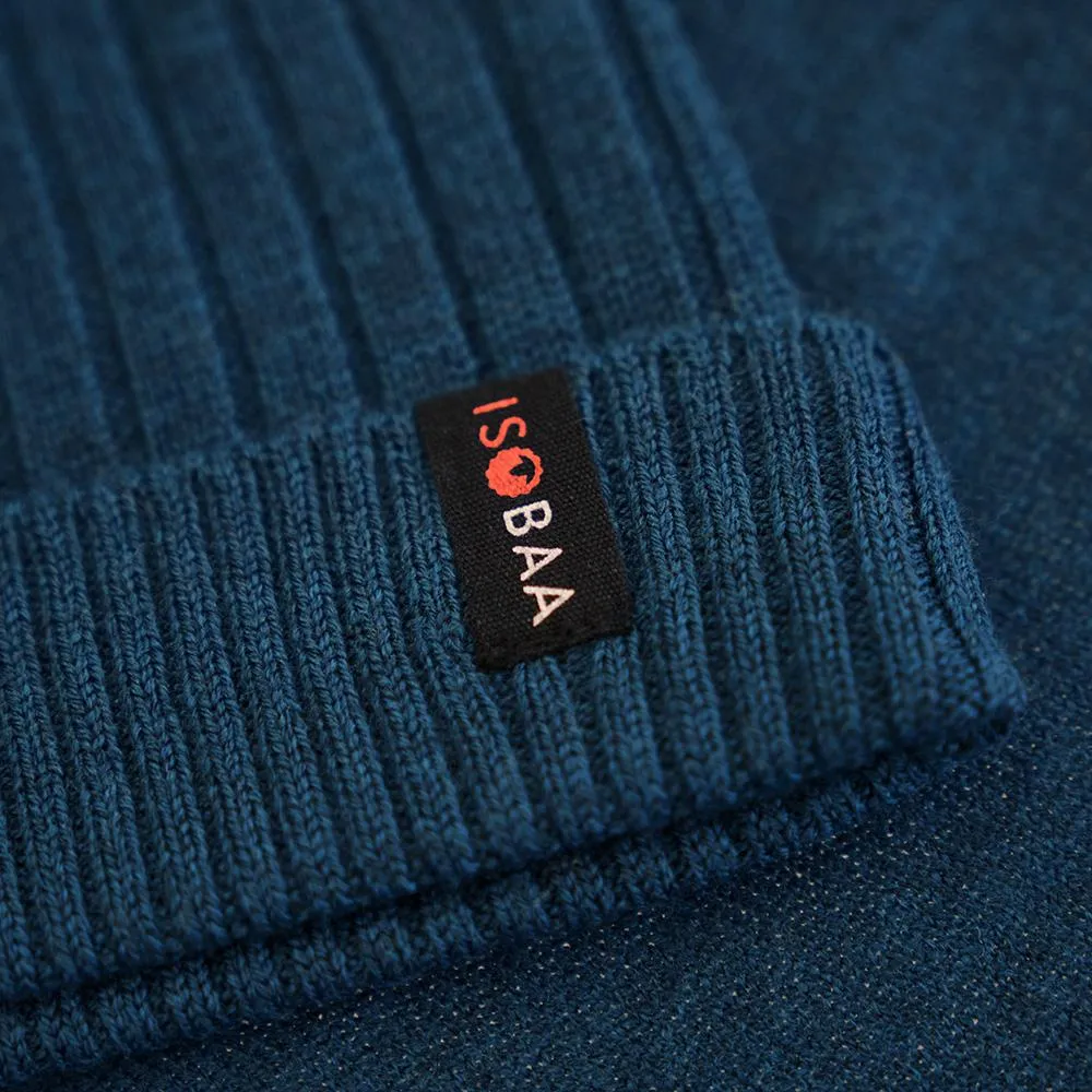 Merino Bobble Beanie (Petrol)