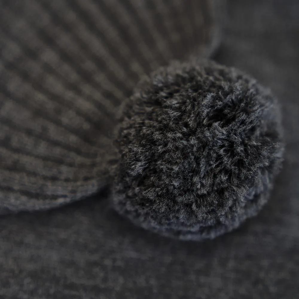 Merino Bobble Beanie (Smoke)