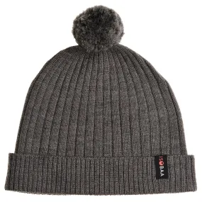 Merino Bobble Beanie (Smoke)