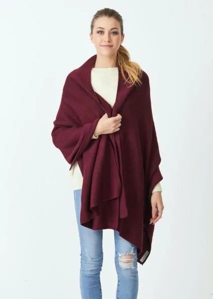 Merino Solid Wrap - Berry