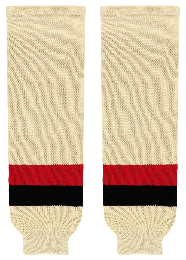 Modelline 2014 Ottawa Senators Heritage Classic Sand/Red/Black Knit Ice Hockey Socks