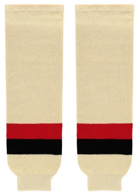 Modelline 2014 Ottawa Senators Heritage Classic Sand/Red/Black Knit Ice Hockey Socks