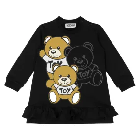 Moschino Baby Girls Three Bear Black Dress