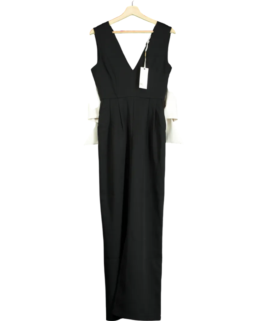 Next Black Bow Back Detail Jumpsuit UK 6